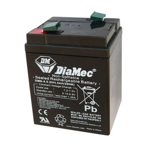 DiaMec AGC akkumulátor, 6V 4,5Ah