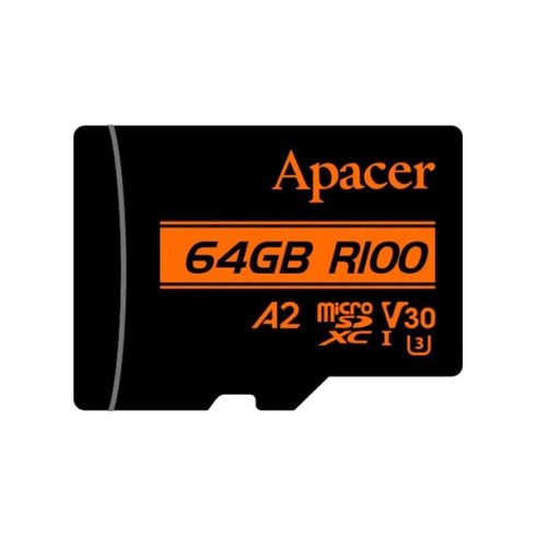 Apacer MicroSD kártya - 64GB microSDXC UHS-I U3 V30 A2