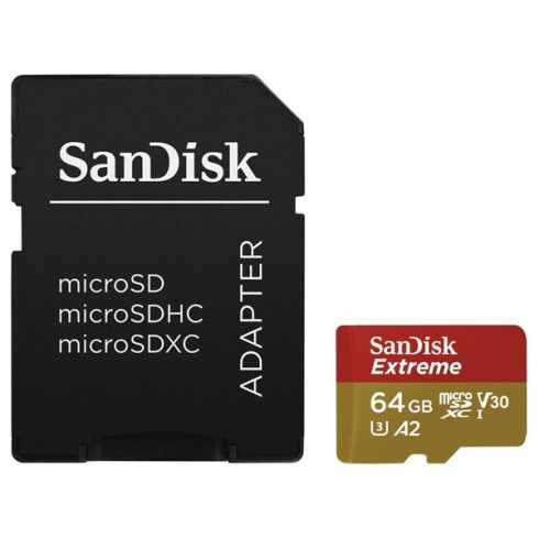 SanDisk MicroSD kártya - 64GB microSDXC Extreme