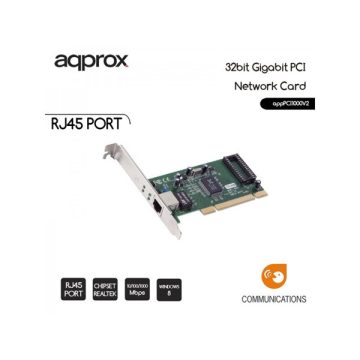   APPROX Vezérlőkártya - PCI csatlakozás RJ45 Gigabit Ethernet port