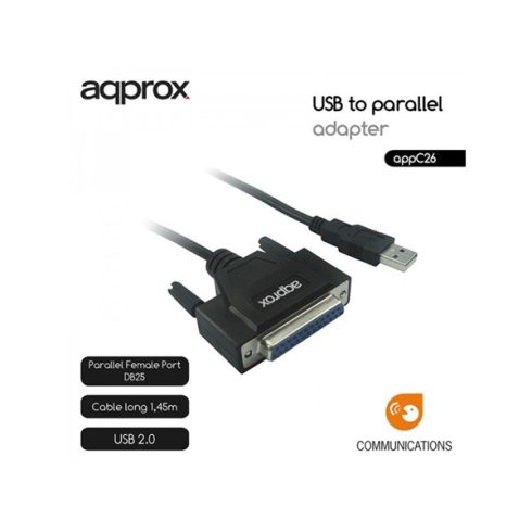 APPROX Kábel átalakító - USB2.0 to Párhuzamos