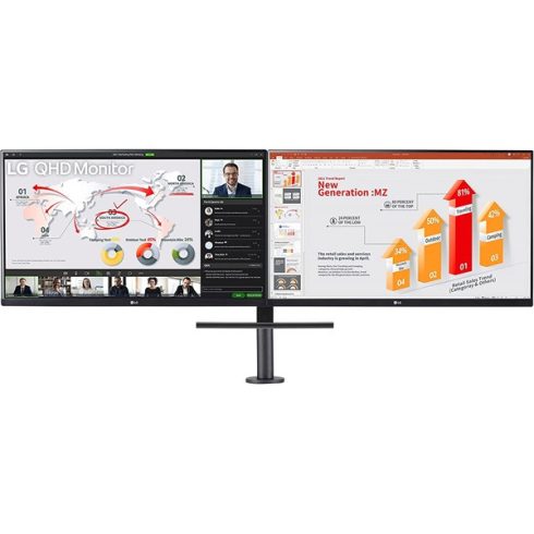 LG Monitor 27" Ergonomic - 27QP88DP-BS Dual