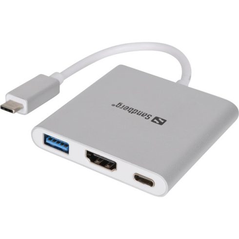 Sandberg Kábel Átalakító - USB-C Mini Dock HDMI+USB