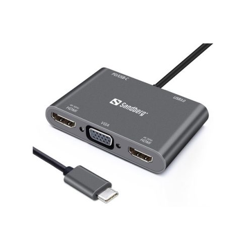 Sandberg Notebook Dokkoló - USB-C Dock