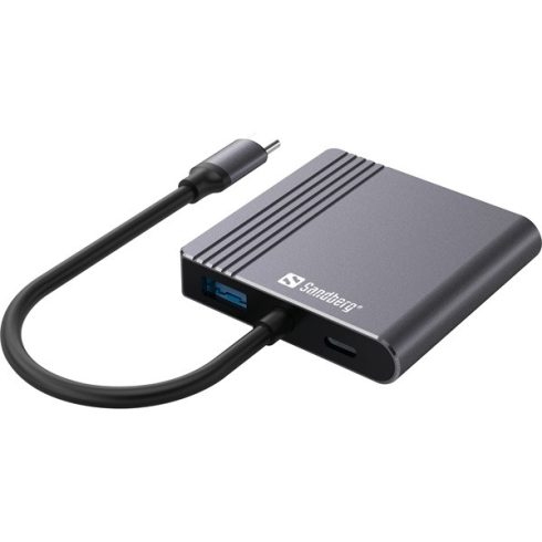 Sandberg Notebook Dokkoló - USB-C Dock 2xHDMI+USB+PD