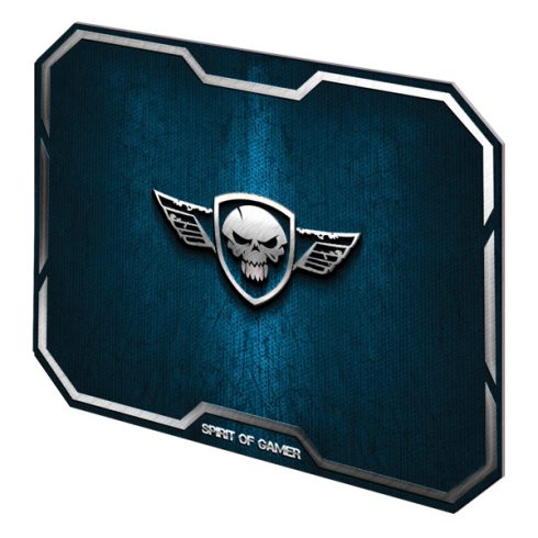 Spirit of Gamer Egérpad - WINGED SKULL Blue