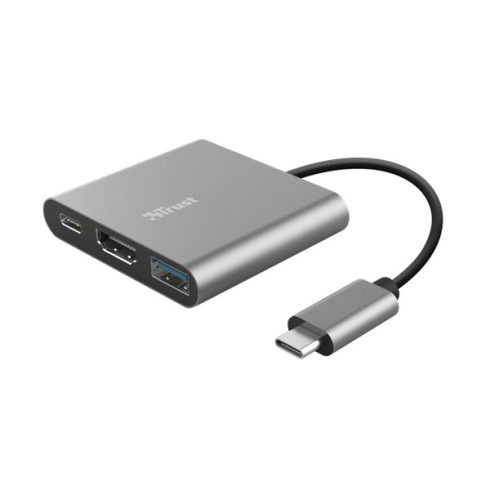 Trust Kábel Átalakító - Dalyx 3in1 Multiport USB-C